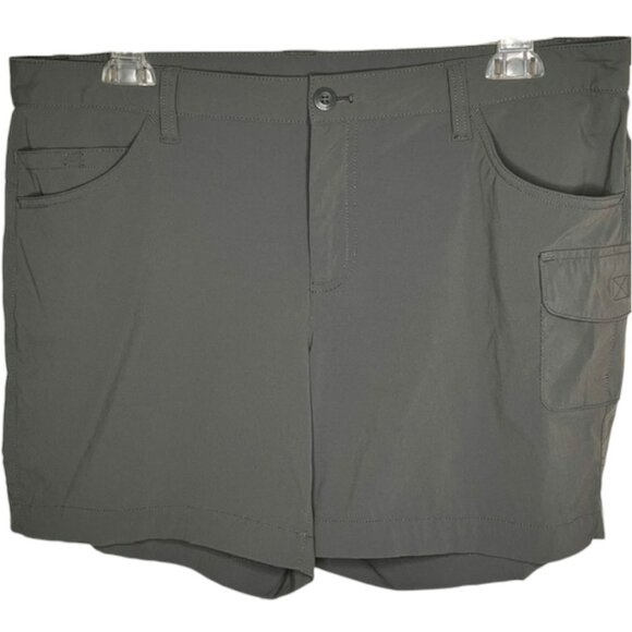 Eddie Bauer 6" Nylon Hiking/Day Cargo Shorts w/6 pockets - Gray - 14 - Picture 1 of 8